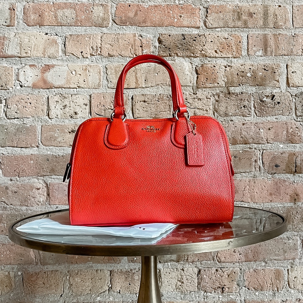 Coach Red Leather Handbag - Picture 8 of 15